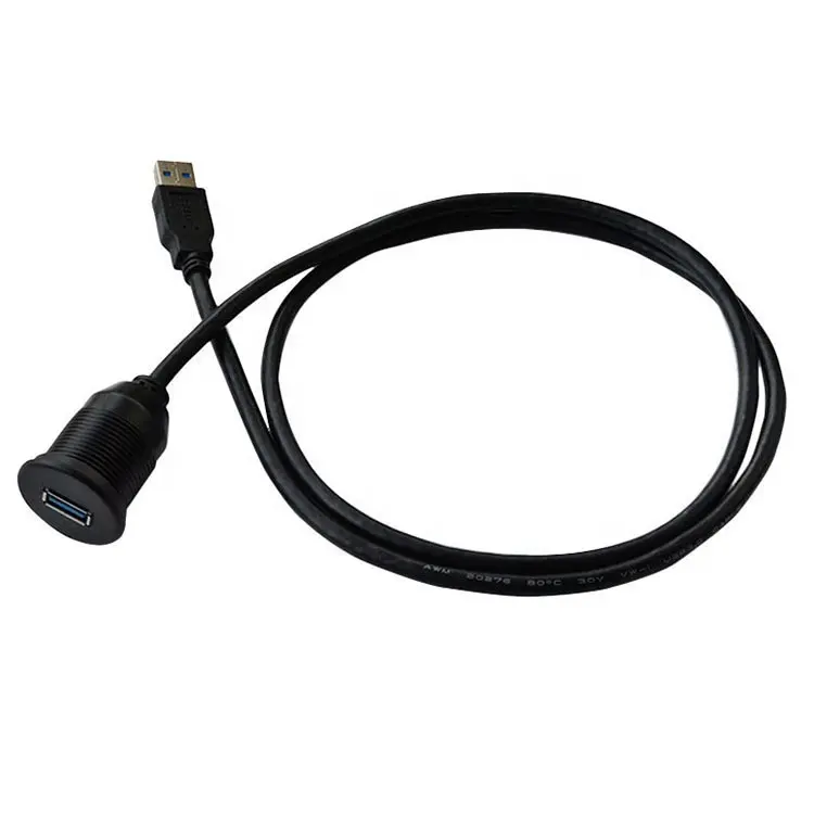 Жогорку сапаттагы 1M2M эркектен аялга USB 3.0 портуна USB панелин узартуучу суу өткөрбөйт кабель (3)