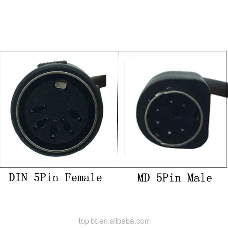 PS2 DIN5 kvenkyns til MD6 DIN 6pinna karlsnúra (1)