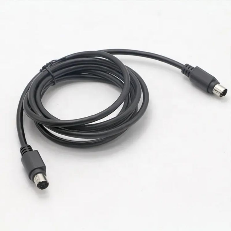 ਪਾਵਰ ਚਾਰਜਿੰਗ ਕੇਬਲ 1.8m6ft Mini Din 6 Mini din Plugs 6 pin Male-Male Cable Beige 1.52345679 M (4)